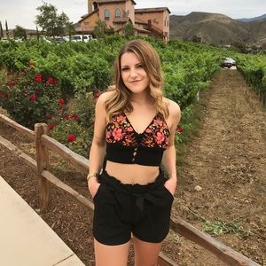 High Waisted Black Shorts